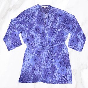 Victoria's Secret Sheer Snakeskin‎ & Floral Print Robe, OS